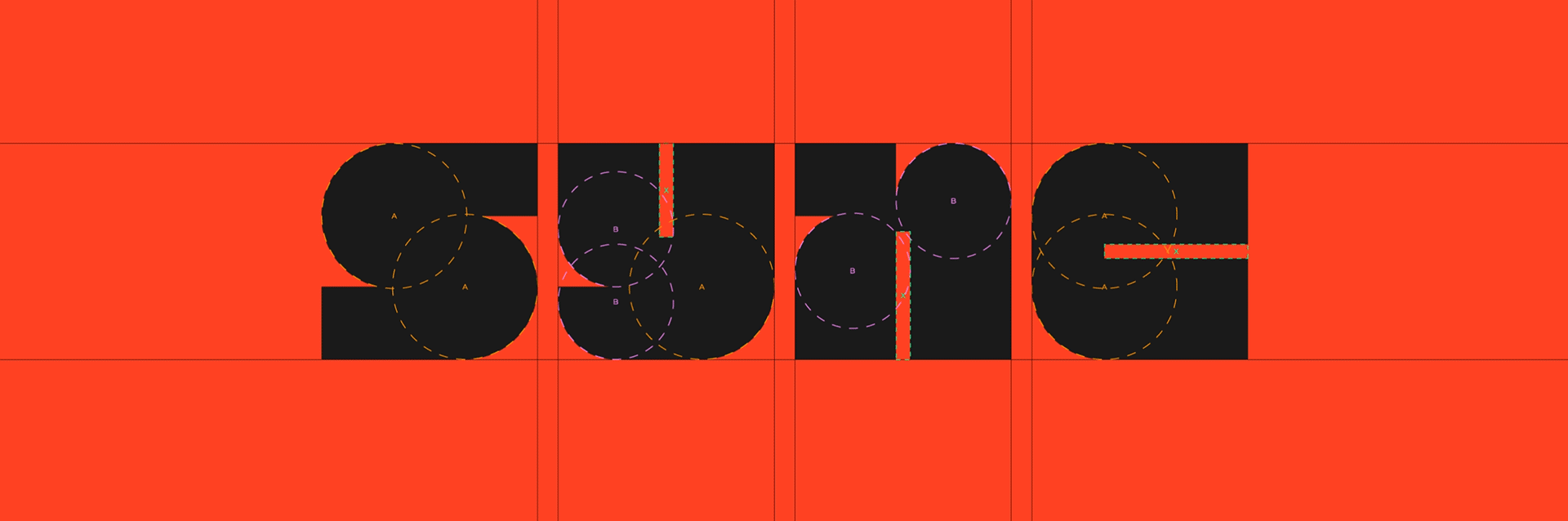 SYNC logomark construction grid